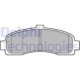 Set placute frana fata DELPHI NISSAN MICRA II 1.0-1.5D 08.92-02.03 inaltime 45mm latime 121mm grosime 15mm fara senzori uzura