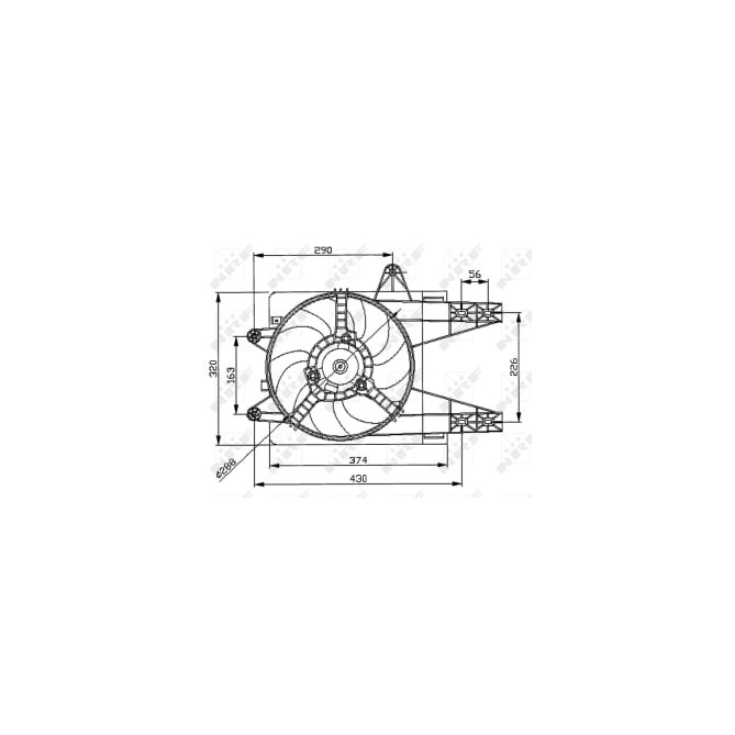 Ventilator, radiator NRF