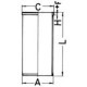 Camasa cilindru KOLBENSCHMIDT VW-MWM 93.00 mm Diametru interior 93.0 mm Exterior 96.09 mm Lungime 183.0 mm