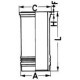 Camasa cilindru KOLBENSCHMIDT KS maneca HANOMAG 128.0 mm interior 144.0 mm exterior 278.0 mm lungime 151.8 mm flansa 12.1 mm latime umed finisat