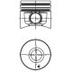 Piston KOLBENSCHMIDT diametru 91,5mm +0,50mm potrivit DEUTZ GEHL 6000 SL LIEBHERR A R BF4M1011F