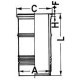 Camasa cilindru KOLBENSCHMIDT 108mm MASSEY FERGUSON SISU Diametru interior 108mm exterior 123mm flansa 131.75mm Lungime 218mm Umed