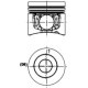 Piston KOLBENSCHMIDT 101.5mm +0.50 DEUTZ FAHR AGROTRON K M SAME EXPLORER IRON VOLVO MW TCD2012L4 90.65mm 40.0mm 55.15mm