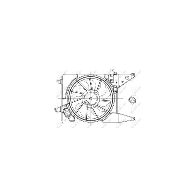 Ventilator, radiator NRF