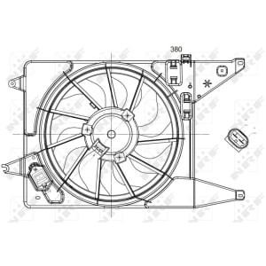 Ventilator, radiator NRF