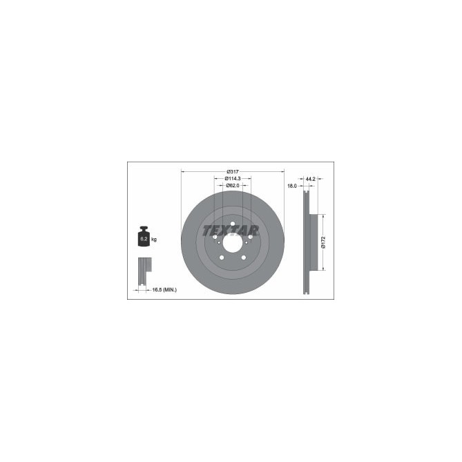 Disc frana TEXTAR