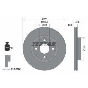 Disc frana TEXTAR