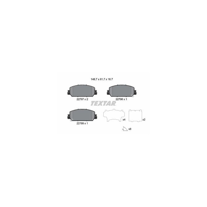 Set placute frana,frana disc TEXTAR