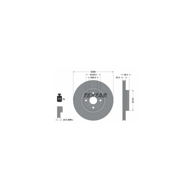 Disc frana TEXTAR