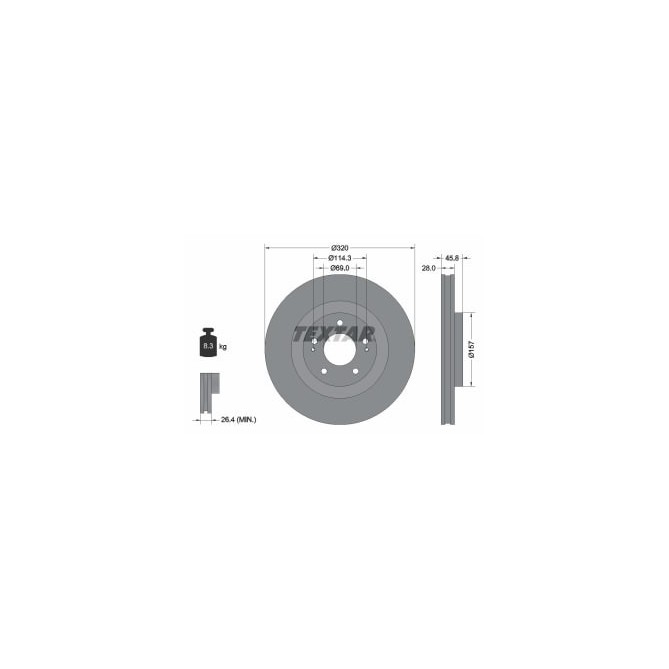 Disc frana TEXTAR