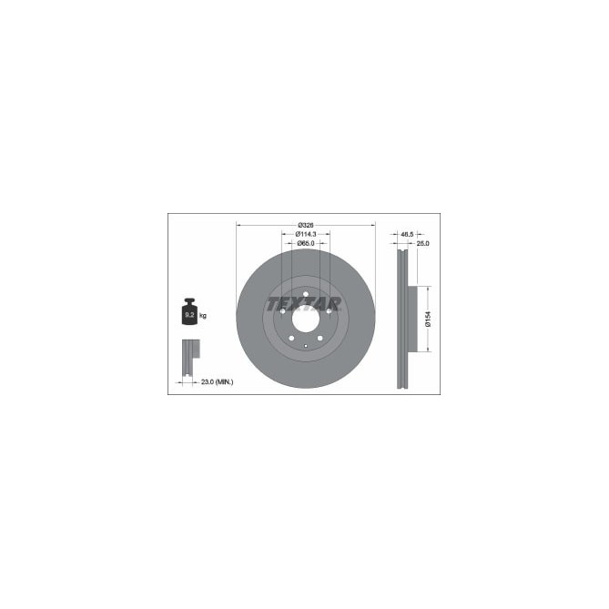 Disc frana TEXTAR