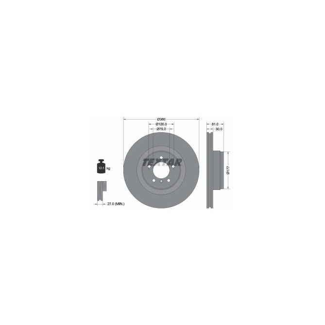 Disc frana TEXTAR