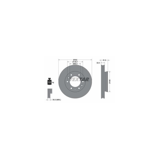 Disc frana TEXTAR