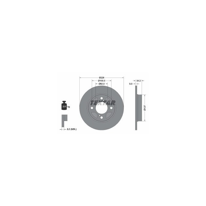 Disc frana TEXTAR