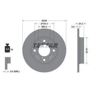 Disc frana TEXTAR