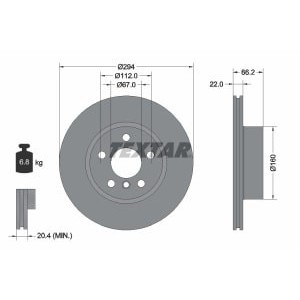 Disc frana TEXTAR