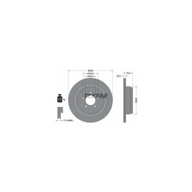 Disc frana TEXTAR