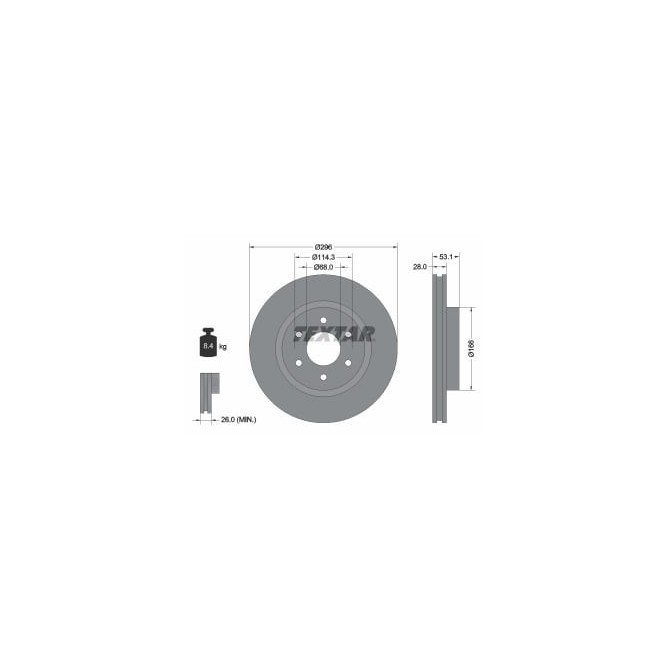 Disc frana TEXTAR