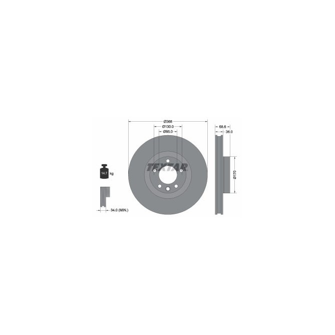 Disc frana TEXTAR