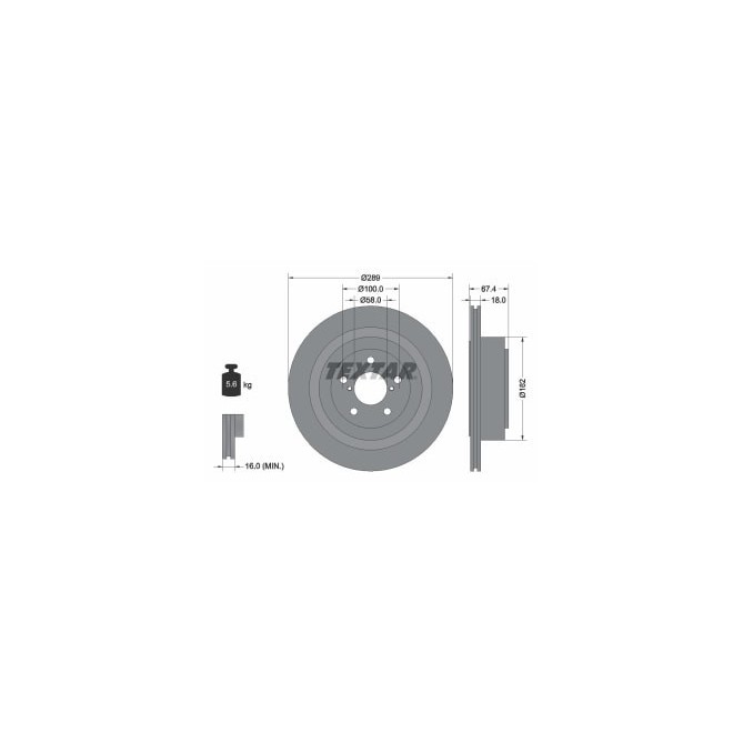 Disc frana TEXTAR