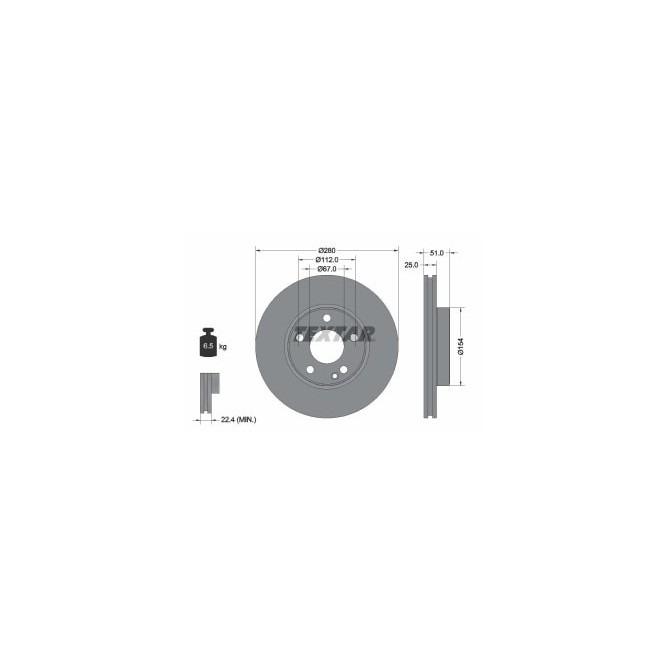 Disc frana TEXTAR