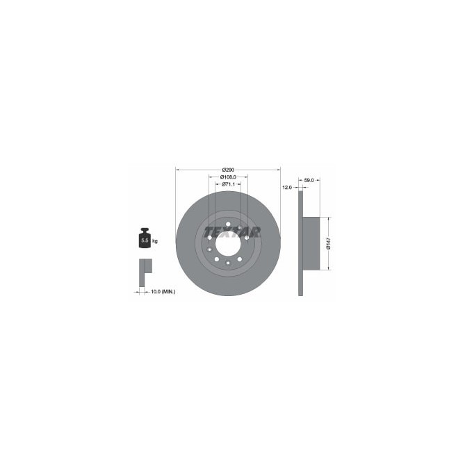 Disc frana TEXTAR