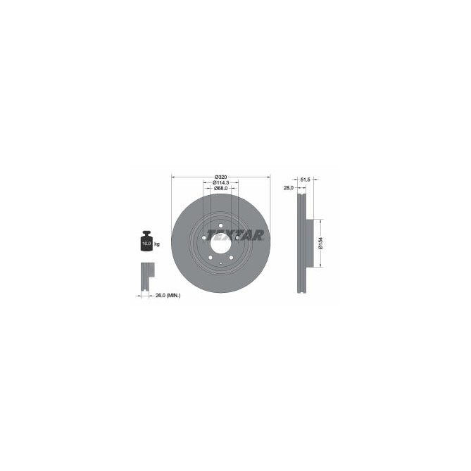 Disc frana TEXTAR