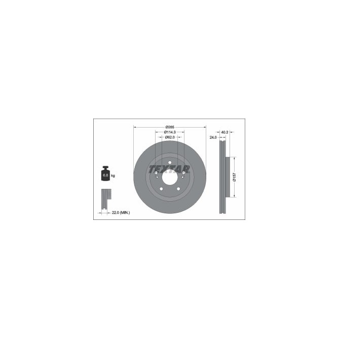 Disc frana TEXTAR