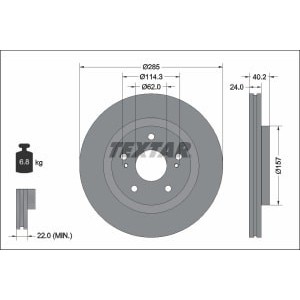 Disc frana TEXTAR