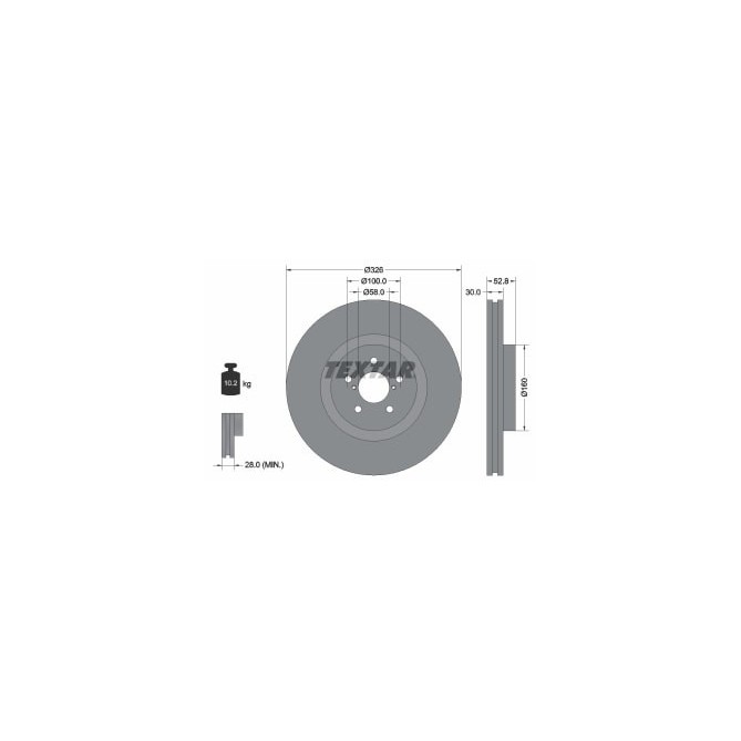 Disc frana TEXTAR