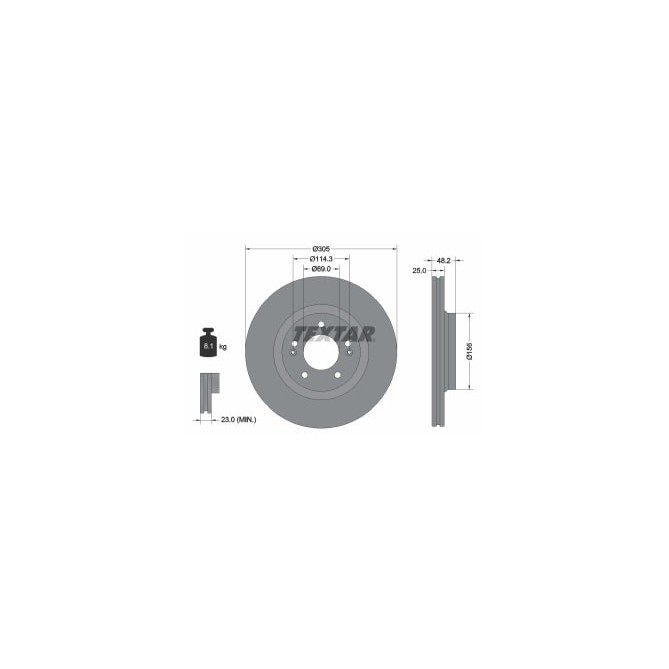 Disc frana TEXTAR