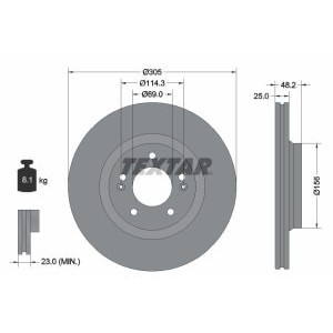 Disc frana TEXTAR