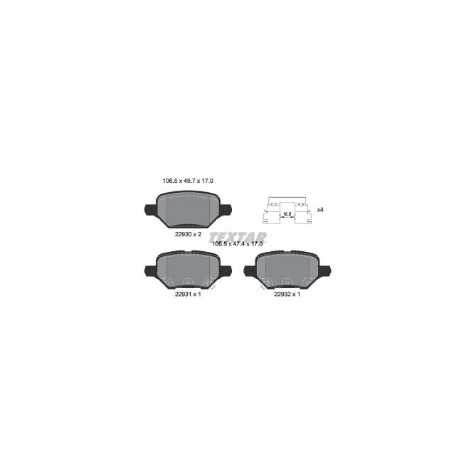 Set placute frana,frana disc TEXTAR