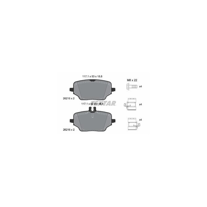 Set placute frana,frana disc TEXTAR