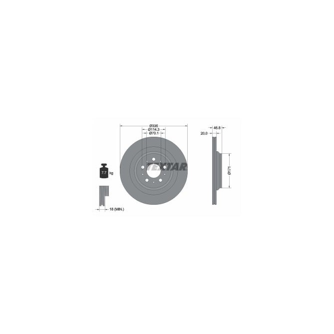 Disc frana TEXTAR