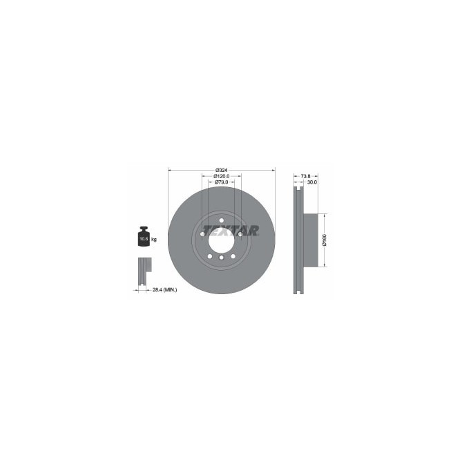 Disc frana TEXTAR