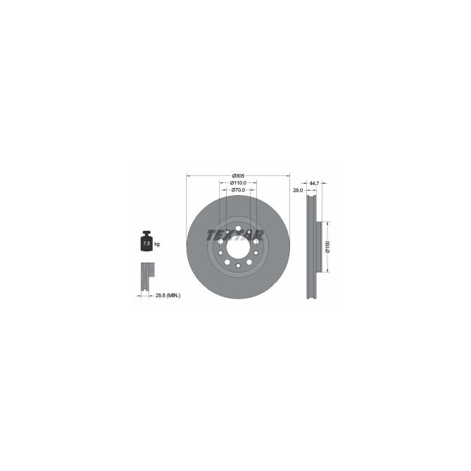 Disc frana TEXTAR