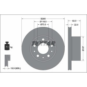 Disc frana TEXTAR