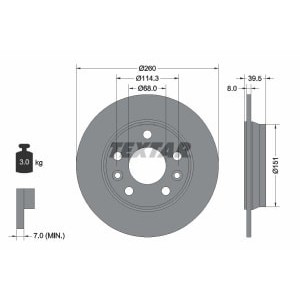 Disc frana TEXTAR