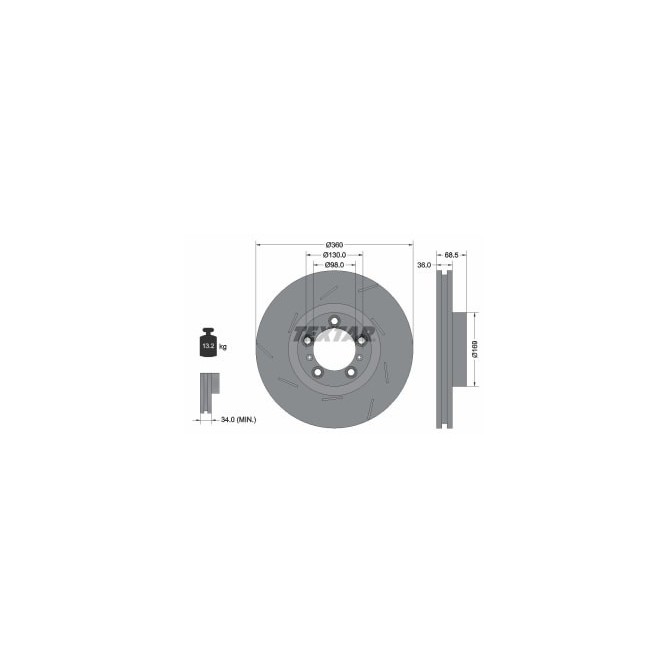 Disc frana TEXTAR