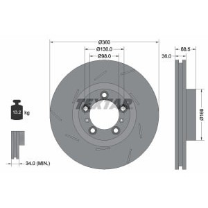 Disc frana TEXTAR