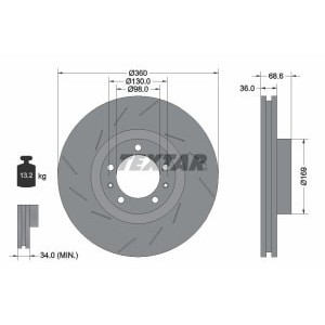 Disc frana TEXTAR