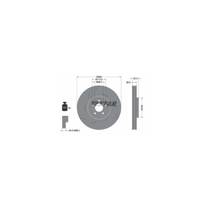 Disc frana TEXTAR