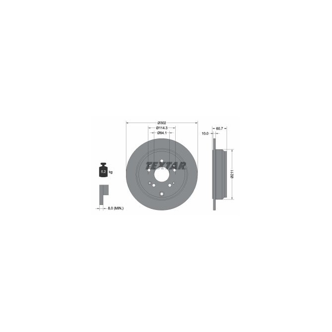 Disc frana TEXTAR