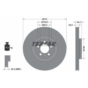 Disc frana TEXTAR