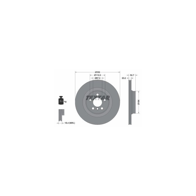 Disc frana TEXTAR