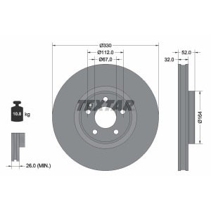 Disc frana TEXTAR