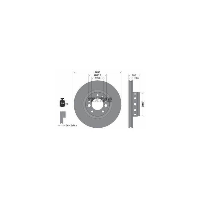 Disc frana TEXTAR