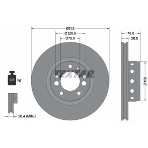 Disc frana TEXTAR