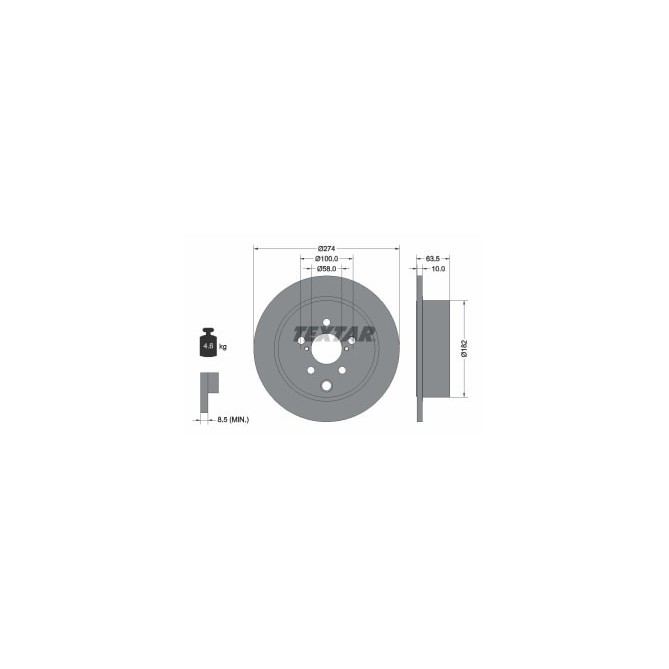 Disc frana TEXTAR